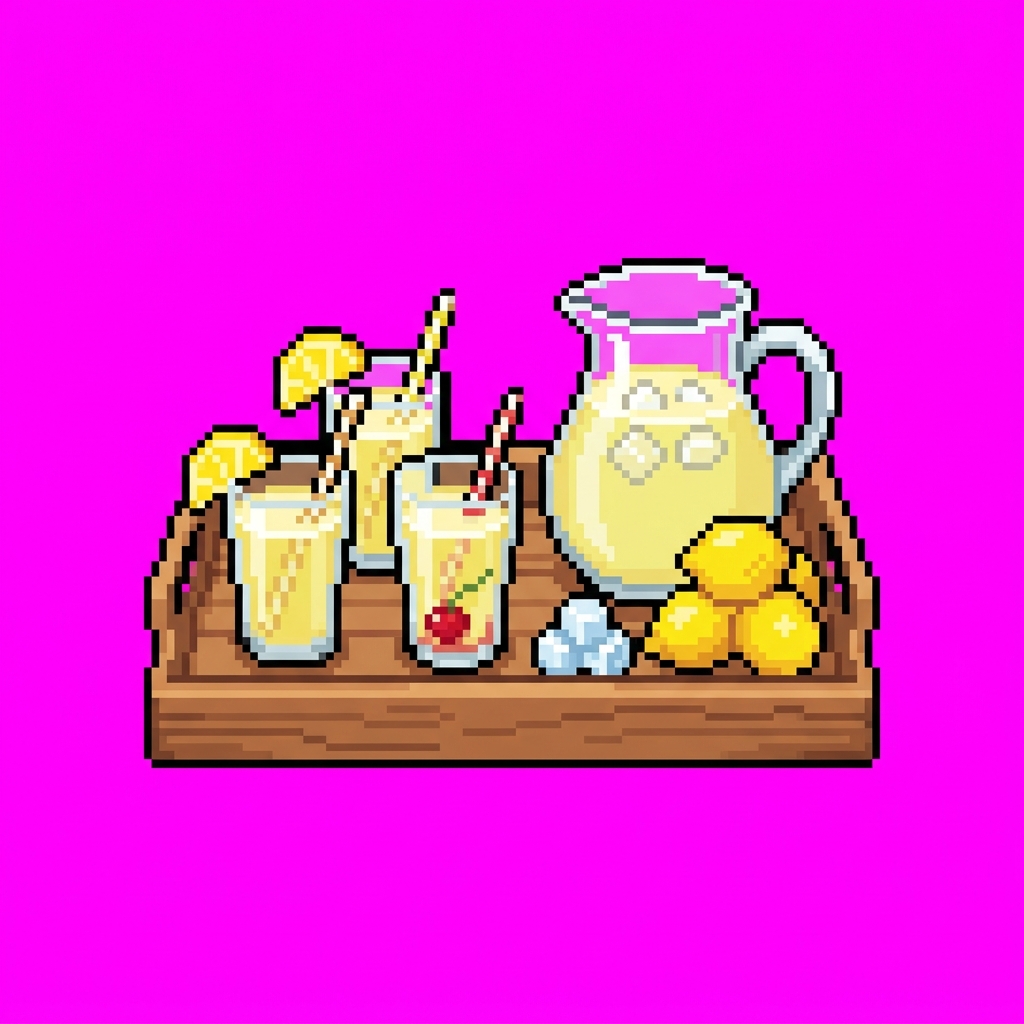 Pixel Snow King Ice City — mostrador de limonada