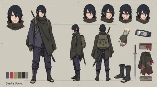 Sasuke Uchiha — design sheet