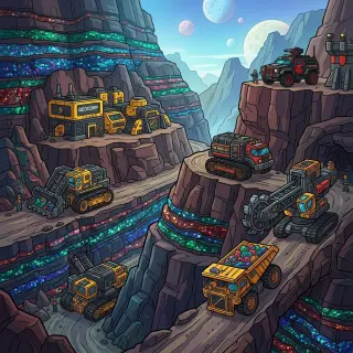 Mountain Ore Belts — world concept art
