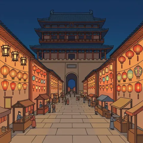 长安朱雀门灯市