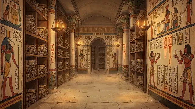Royal archive hall background