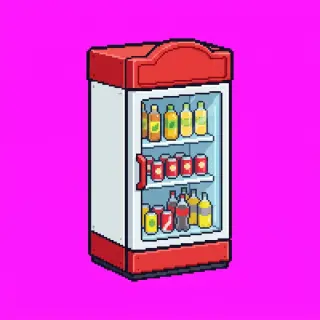 Pixel Snow King Ice City — nevera de bebidas frías