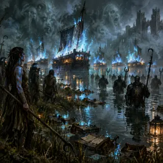 The Tithe Wars — Sighing Mire Key Visual (GPT Image 2)