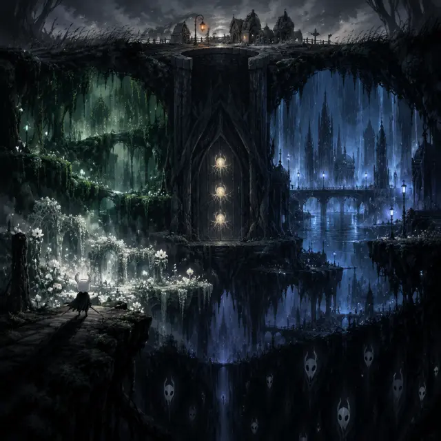 Hollow Knight — Hallownest Welt-Key-Visual (GPT Image 2)