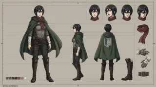 Mikasa Ackerman — hoja de diseño