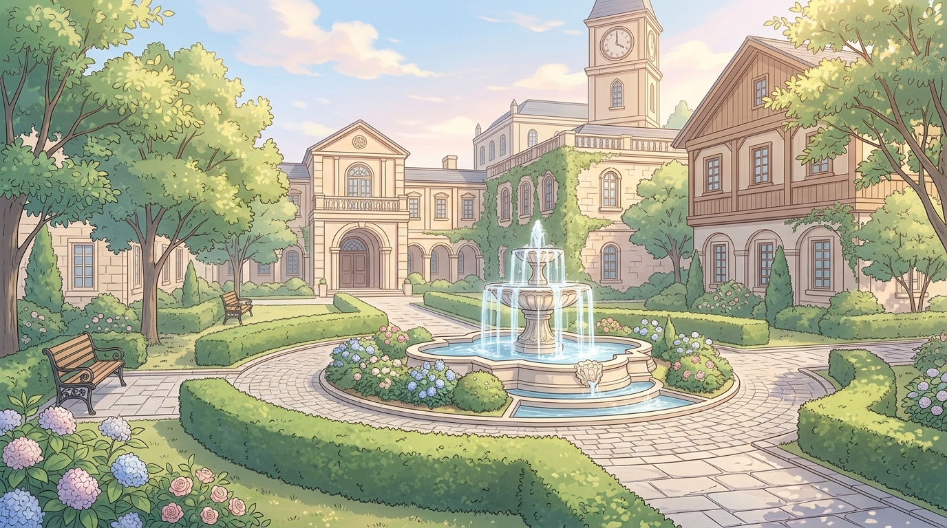 Eden Academy courtyard background