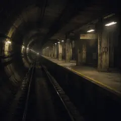 Trecho do Túnel da Estação Sheshan, Linha 9 do Metrô de Xangai