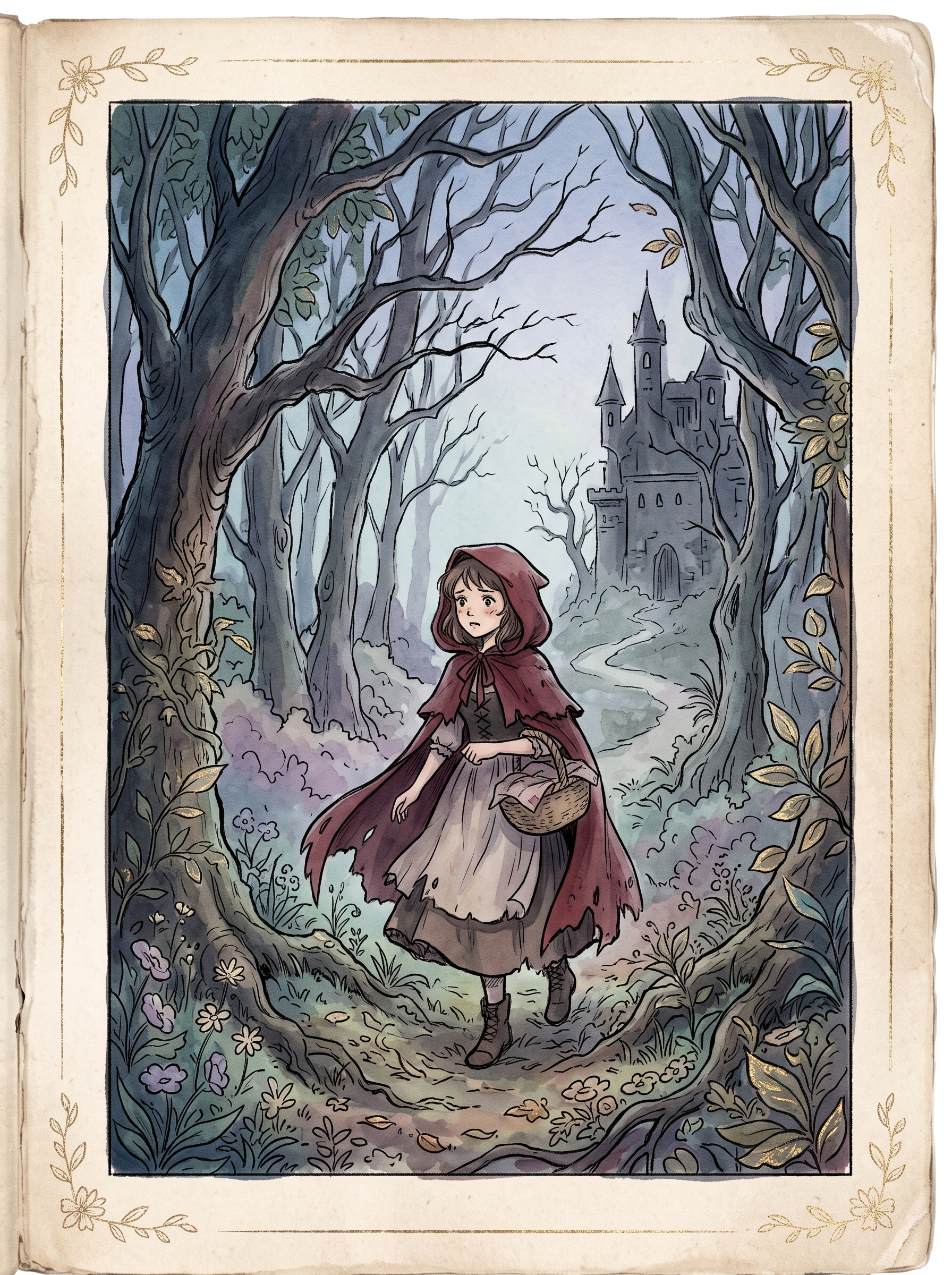 Image de référence — Le Petit Chaperon rouge, chasseuse de contes de fées sombres