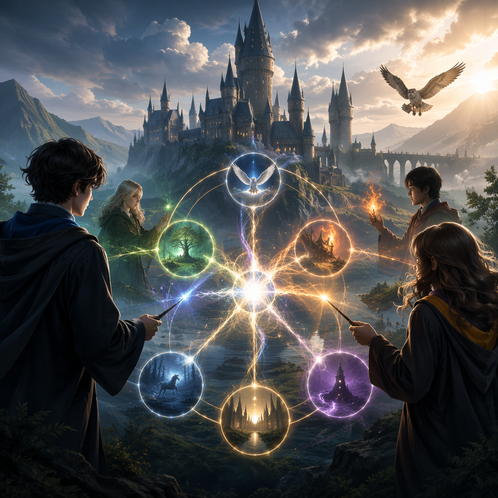 Harry Potter — Mapa das Relações: A Teia Secreta do Mundo Bruxo