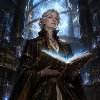 Seraphine Vael — Archcantrix Key Visual (GPT Image 2)