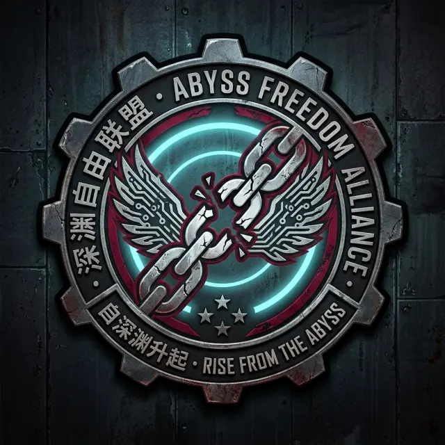 Emblème de la Faction Alliance de la Liberté des Abysses — insigne de faction lumineux