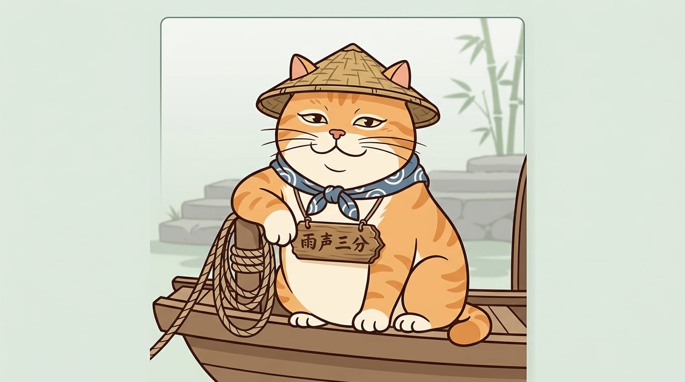 Кот-хозяин лодки с чёрным навесом (乌篷船猫老板)