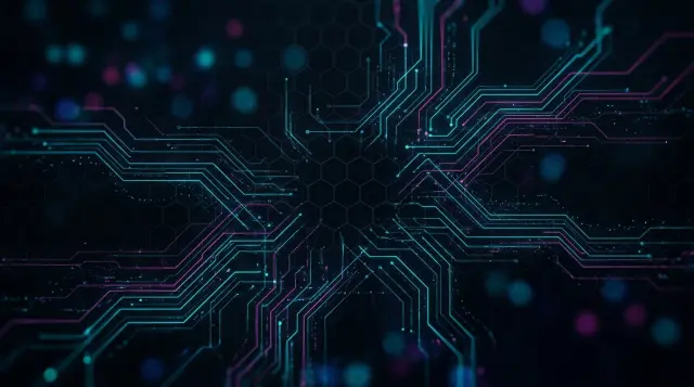 Game backdrop — digital network void