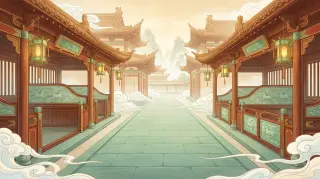 Heavenly horse stable background