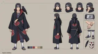 Itachi Uchiha — design sheet