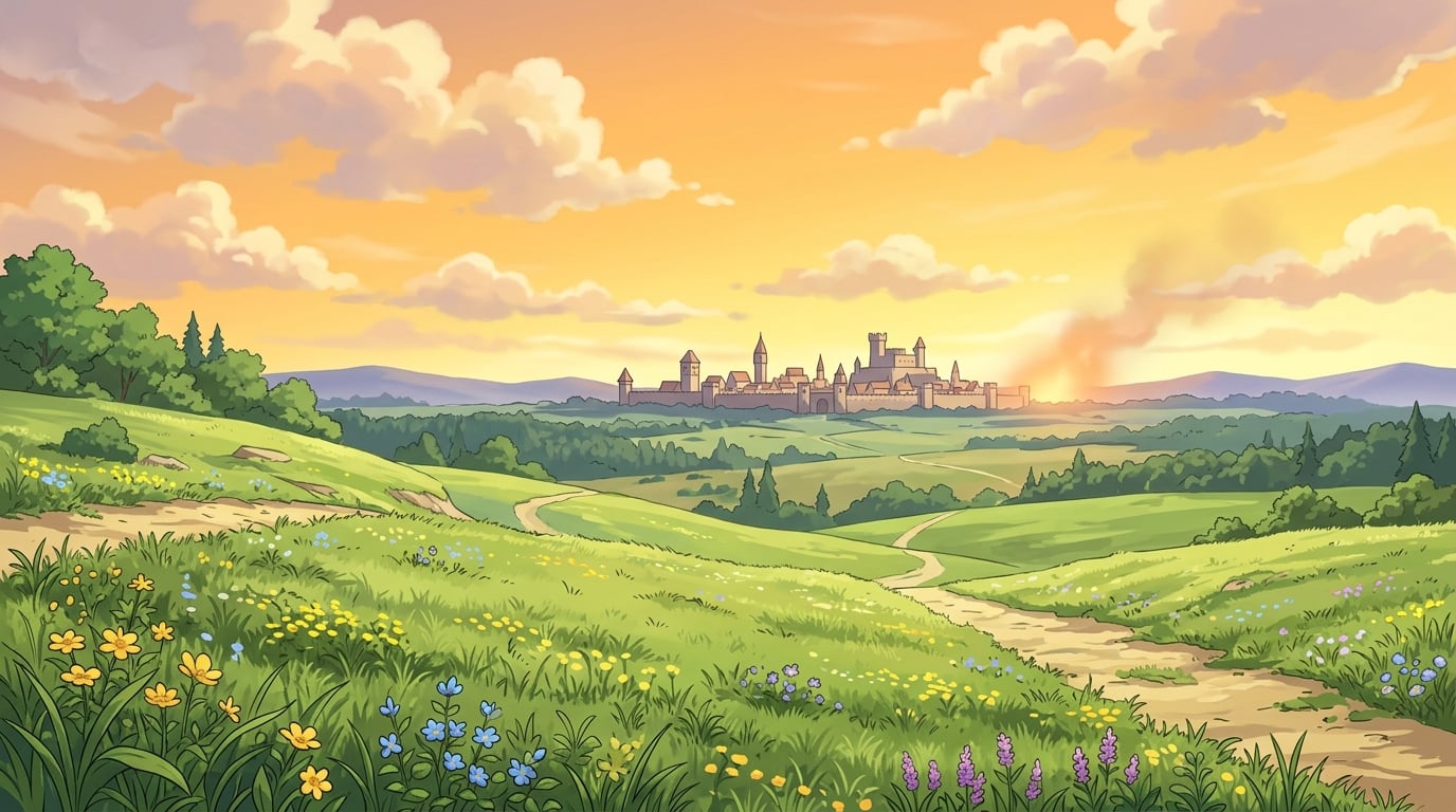 Title background — Hillside Sunset