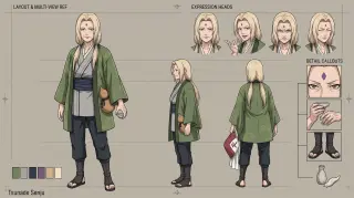 Tsunade Senju — design sheet