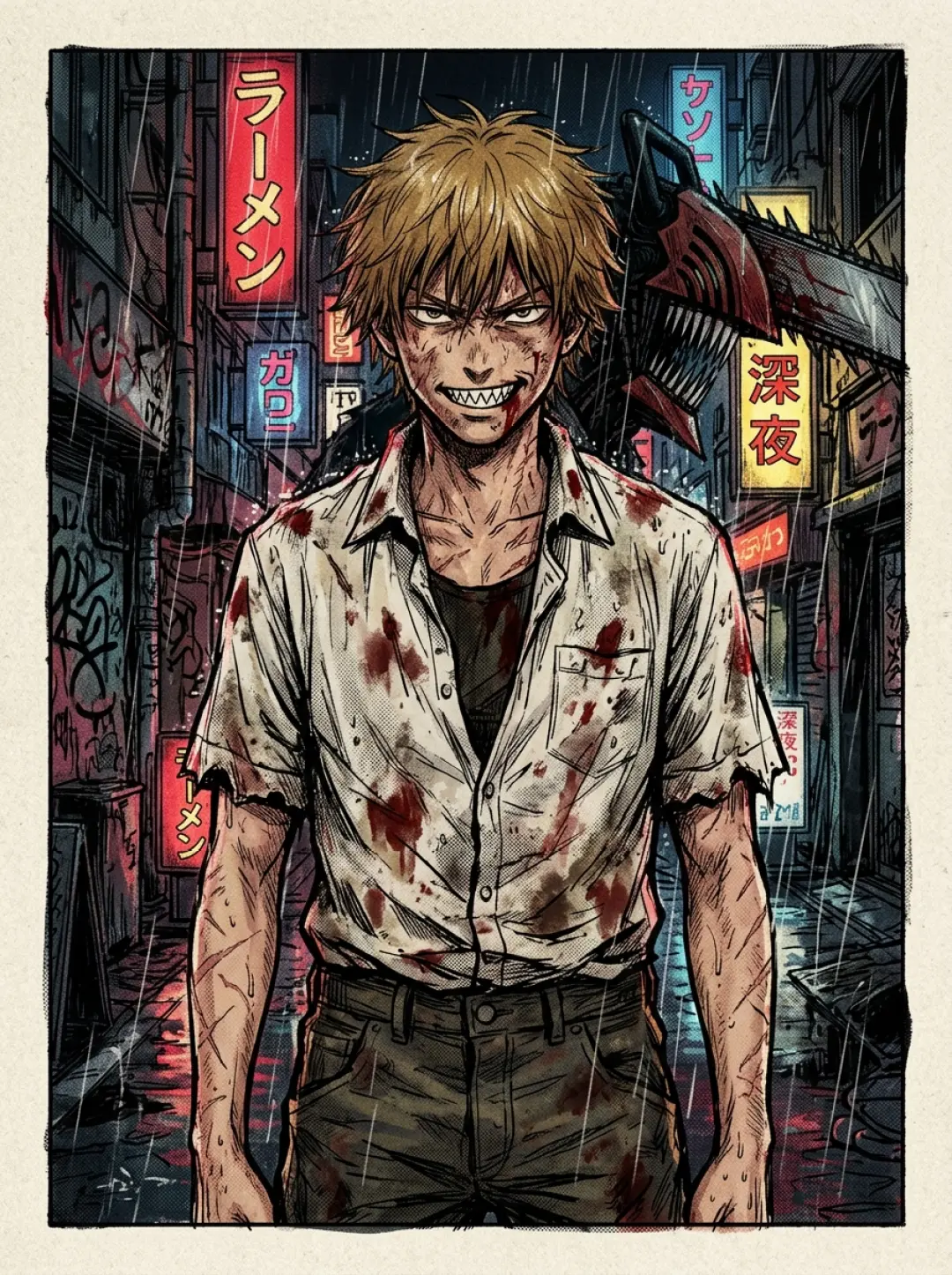 Chainsaw Man — First Night Under Makima: night-terror horror game cover