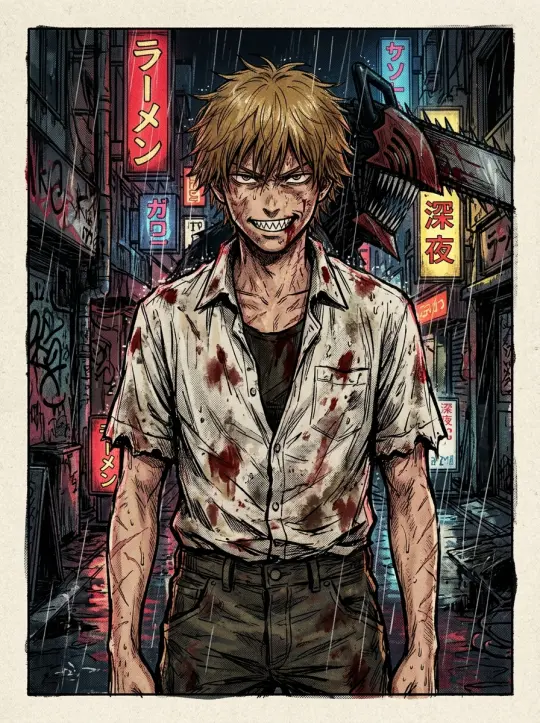 Chainsaw Man — AI-generated world cover art on Neta Studio