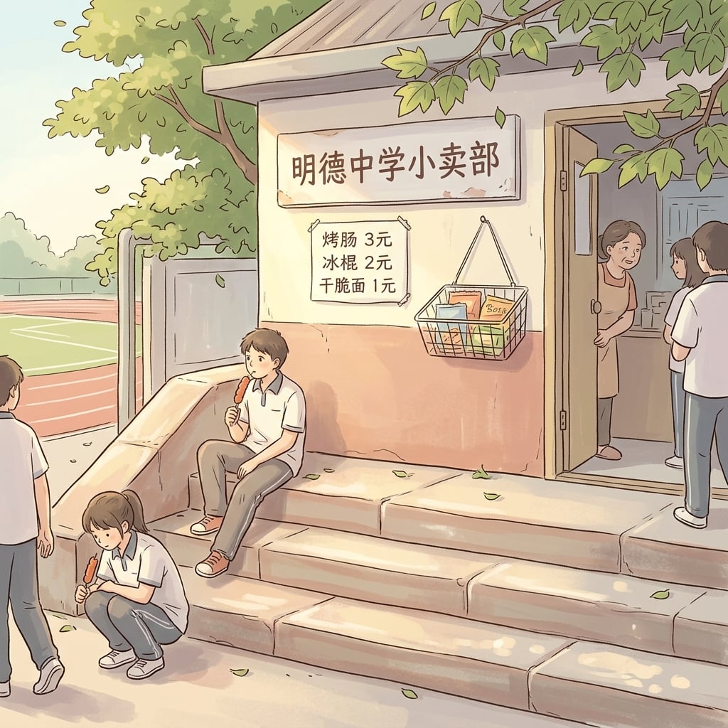 매점 앞 계단 (小卖部门口的台阶)