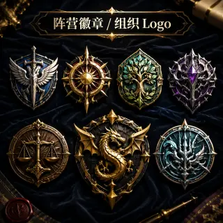 テンプレート紹介 — 阵营徽章 / 组织 Logo