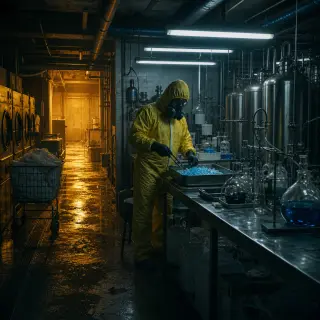 The Superlab — 블루 크리스탈 트레이 키 비주얼 (GPT Image 2)