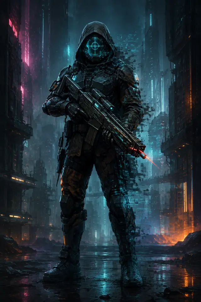 Camouflage Visor Soldier — arte semilla del mundo