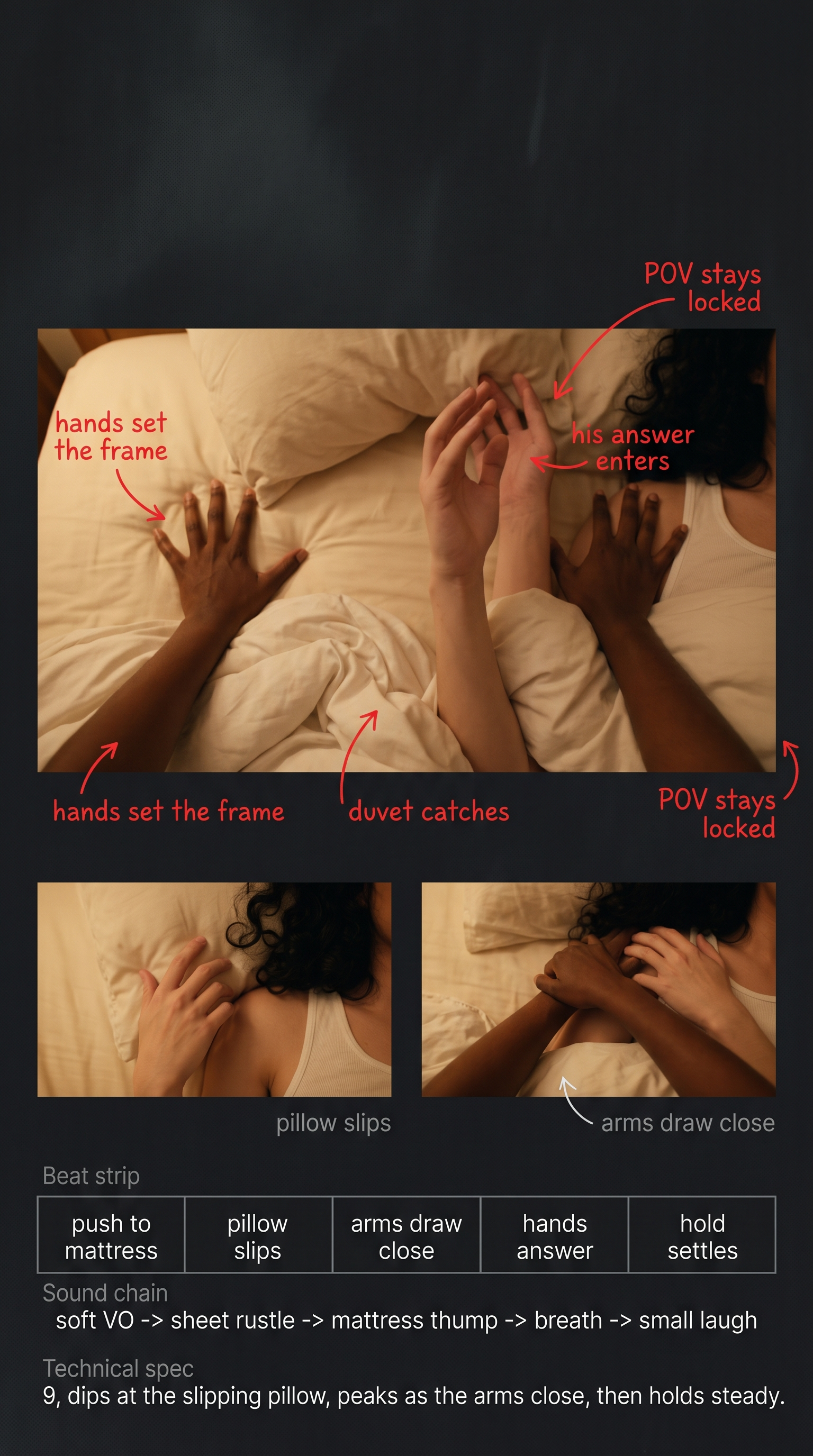 시드 프레임 — 오리지널 POV · 취침 포옹 피치 보드