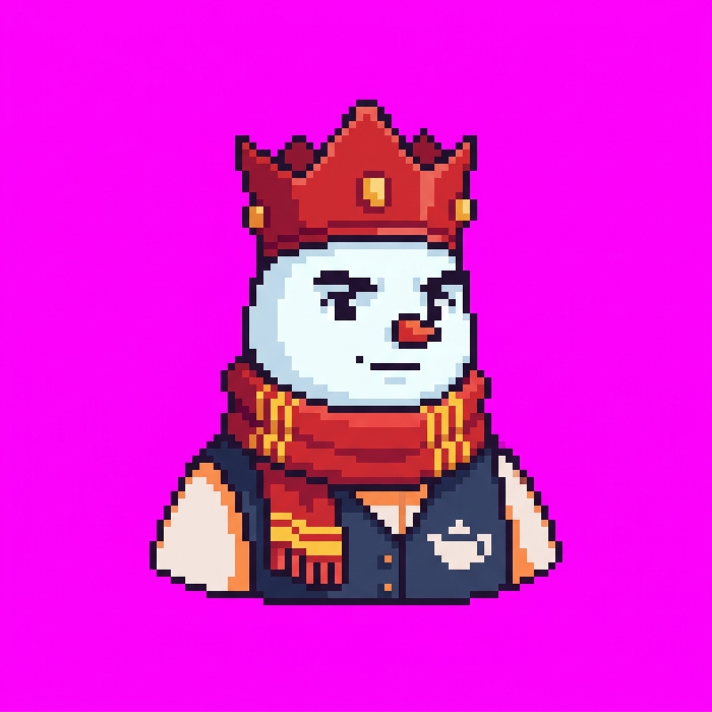Dependiente Snow King — retrato serio