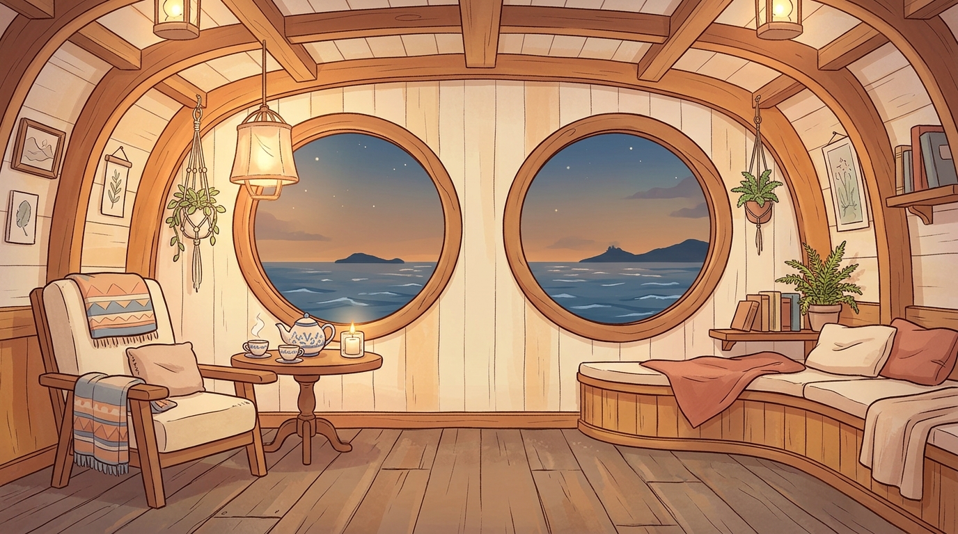 Hintergrund der Kabinen-Lounge