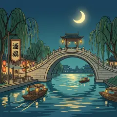 Orilla del Puente de Qujiang (长安曲江桥畔)