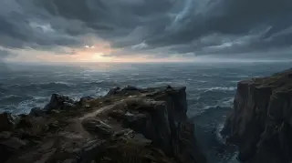 黎明时分的大海