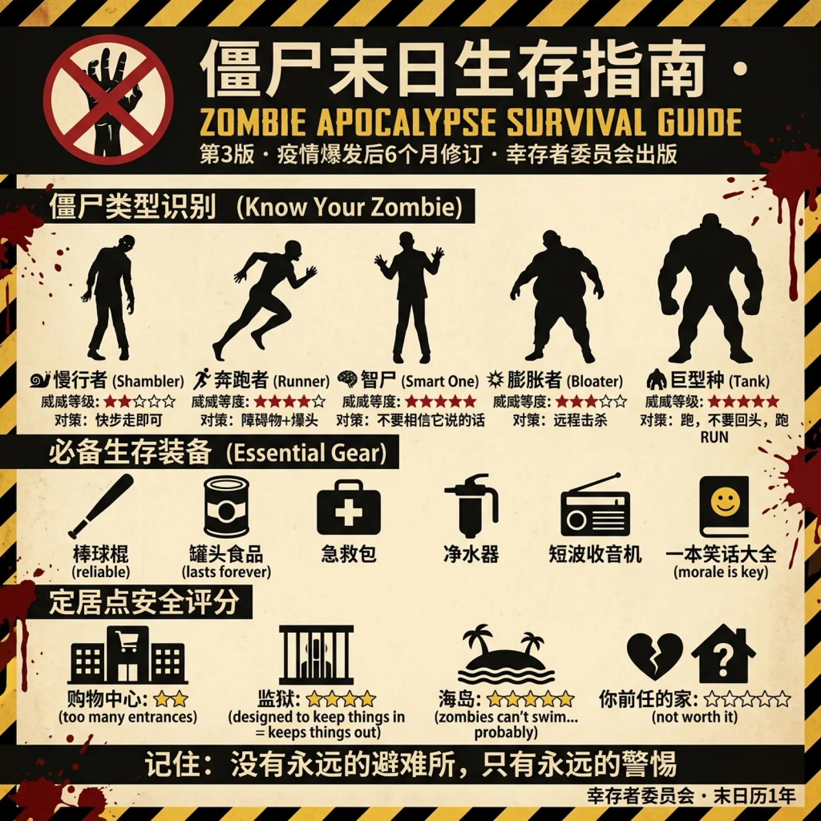 信息图：僵尸末日生存指南
