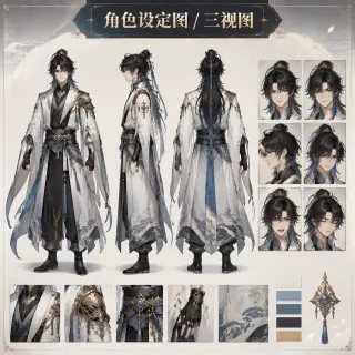Character Design Sheet — carte de présentation du modèle