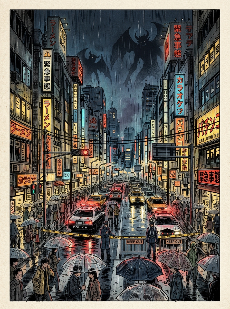 恶魔恐慌下的东京 —— 世界观概念美术
