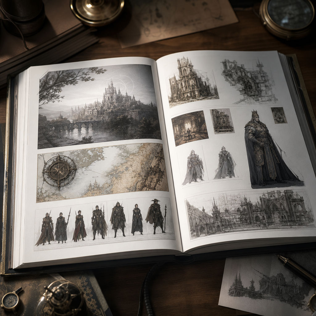 アートブックフォトギャラリー——高精細ファンタジー画像テンプレートの世界