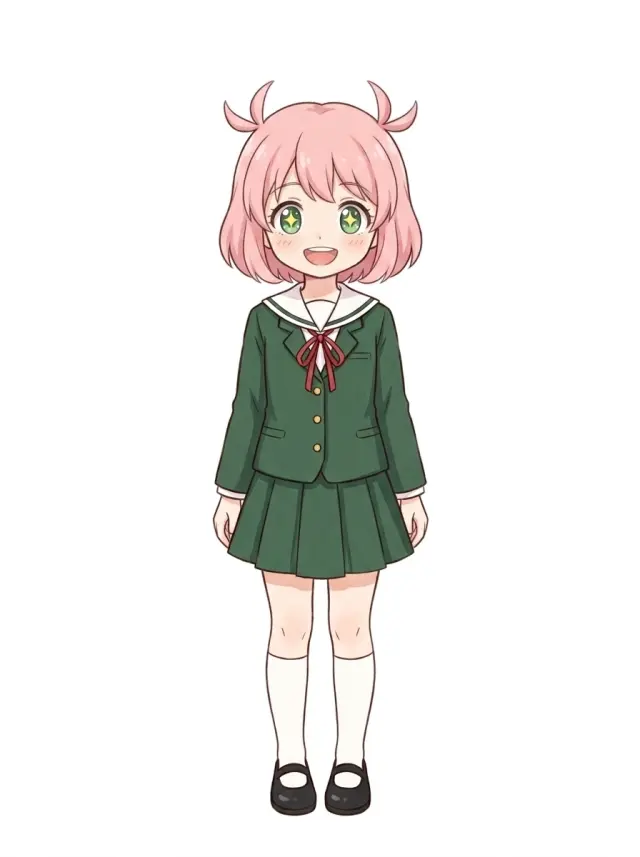 Anya Forger happy anime bust portrait