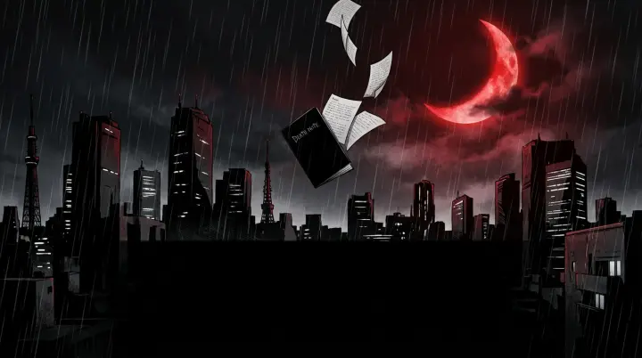 Death Note game scene — thriller