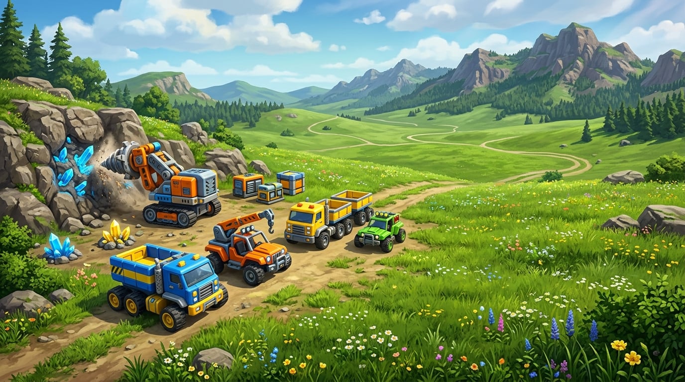 Grasslands claim field by day — scene background