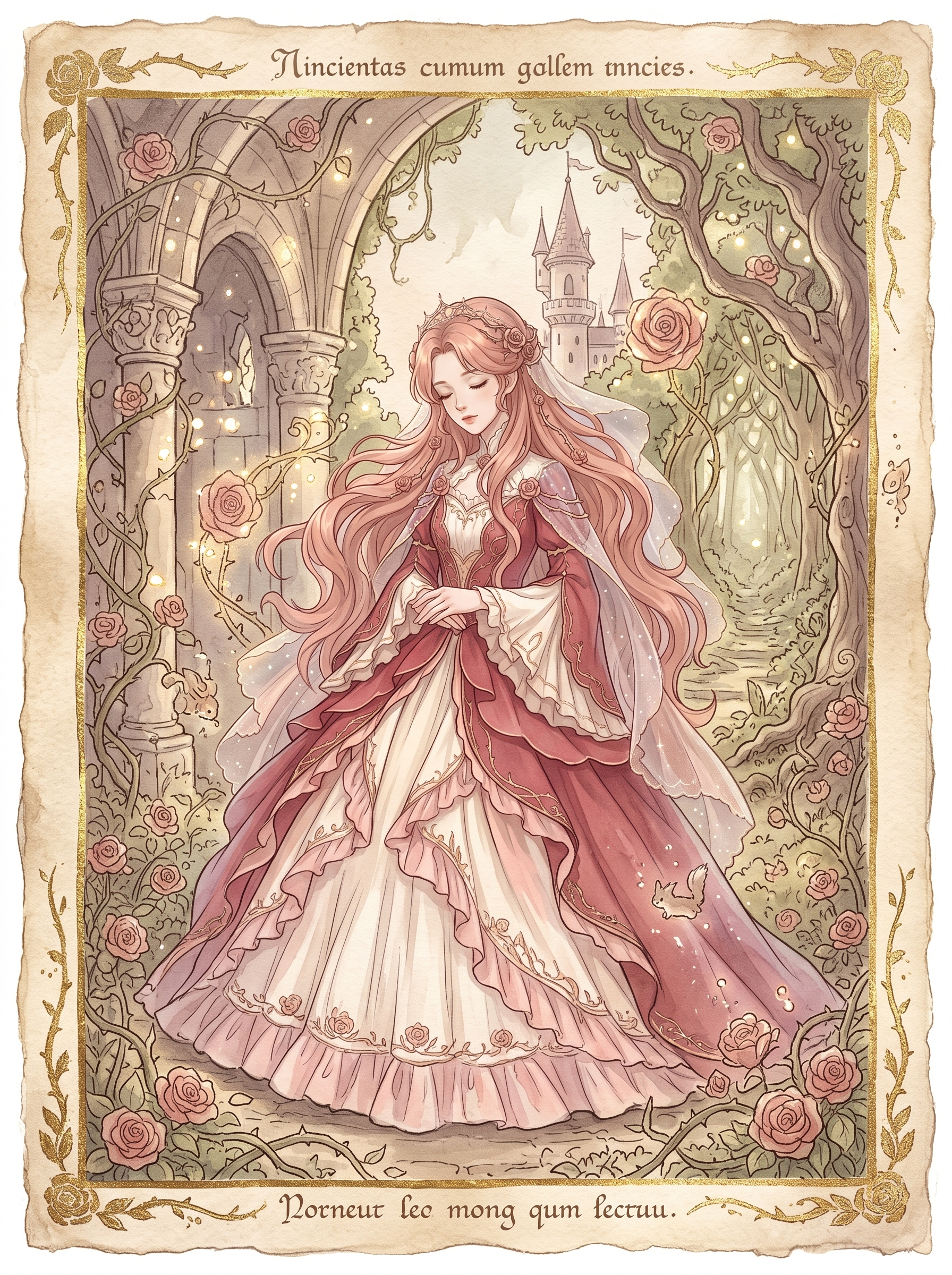 Image de référence — Lushatiel, la Princesse Rose Endormie