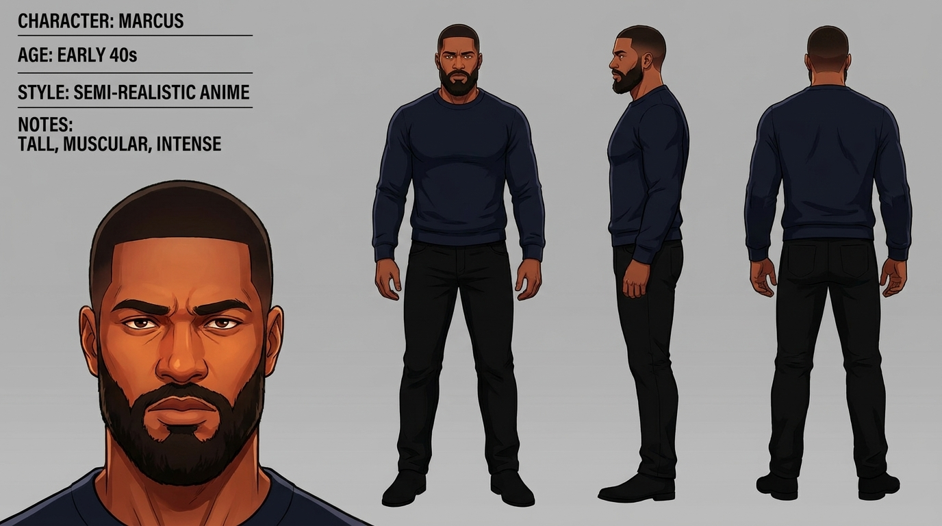 Ficha de diseño de personaje para el video