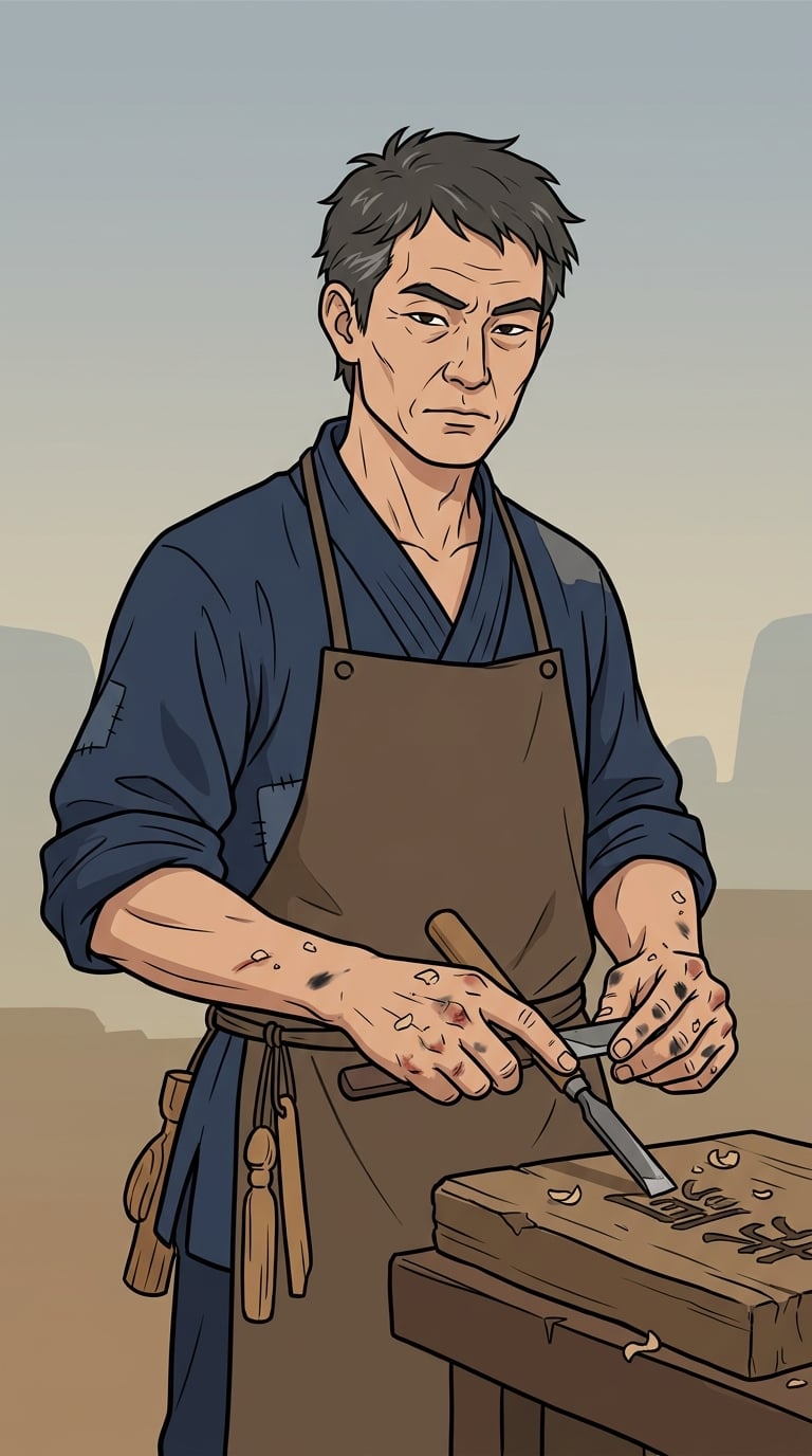 Резчик из книжной лавки (书坊刻工)