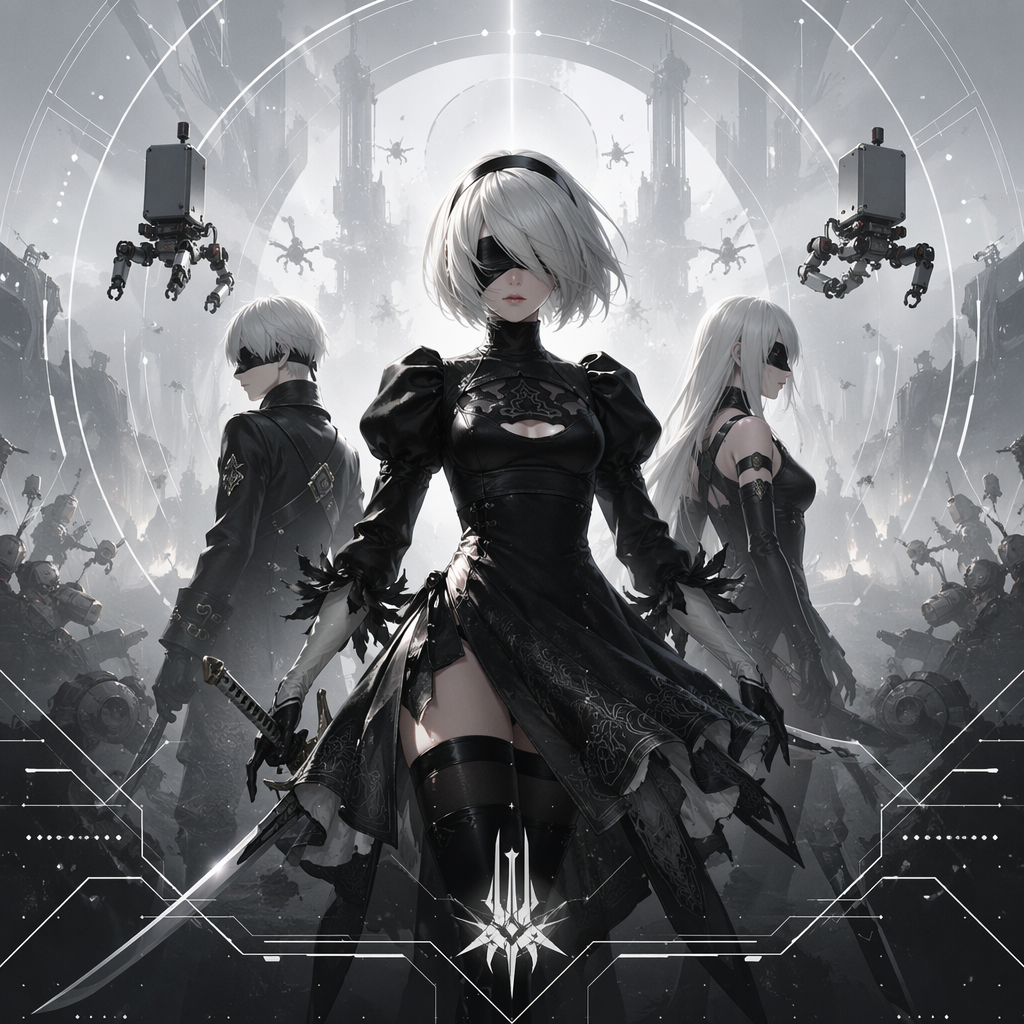 YoRHa-Agenten-Oberfläche — Nier: Automata Interface-Design zum Erleben
