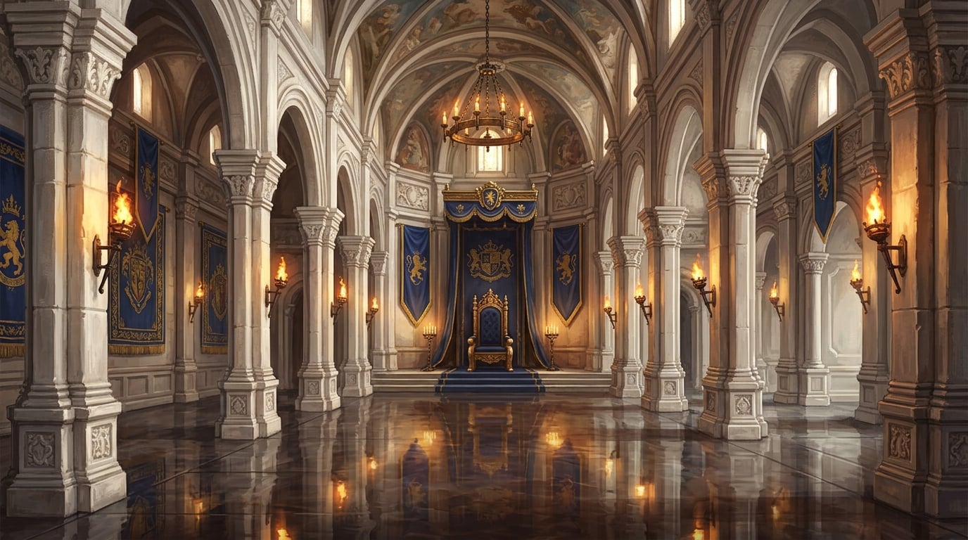 Tantegel throne hall background