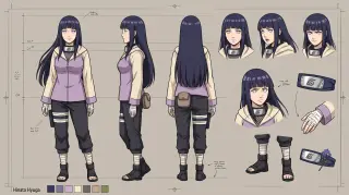 Hinata Hyuga — design sheet