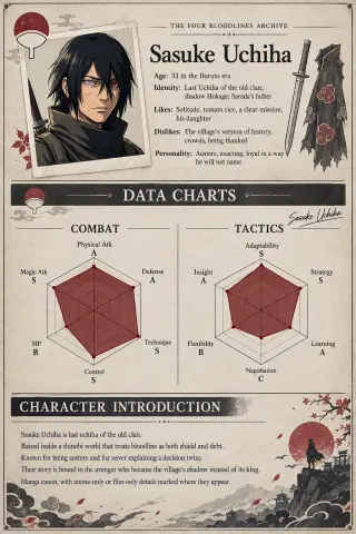 Sasuke Uchiha — profile card