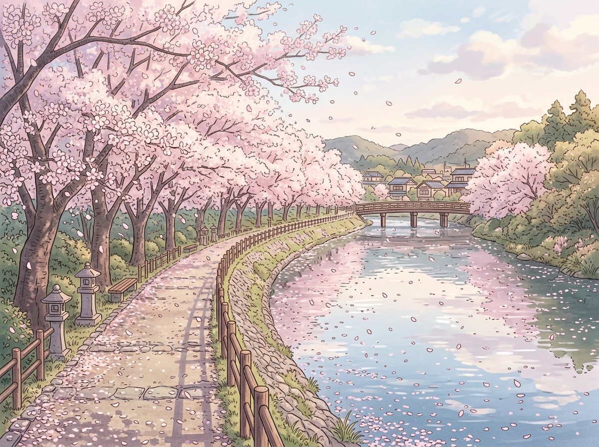 Riverside Cherry Blossoms