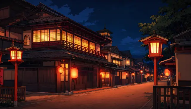 Night street title background