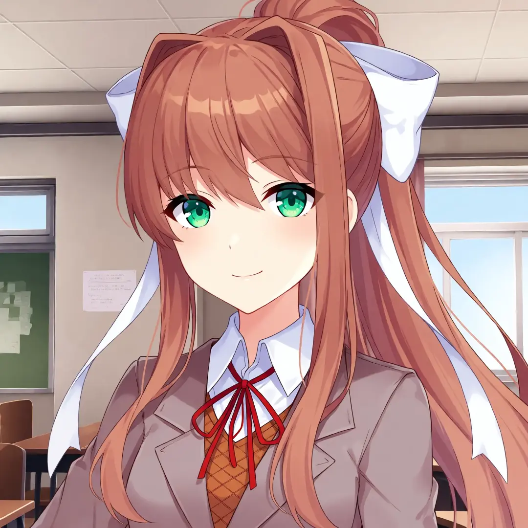 Doki Doki Literature Club — Just Monika: First Club Day: psychological horror game cover