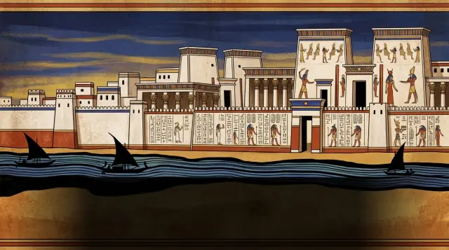 White-Walled City title background